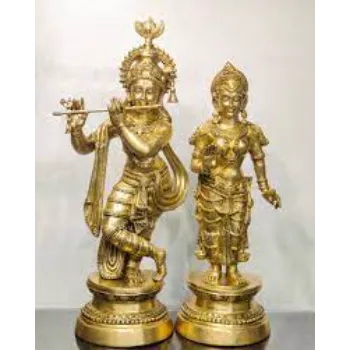 Brass Radha Krishna Statue 